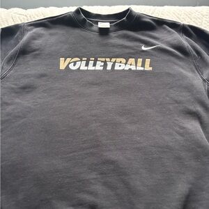 Nike Black and Gold Volleyball Crewneck